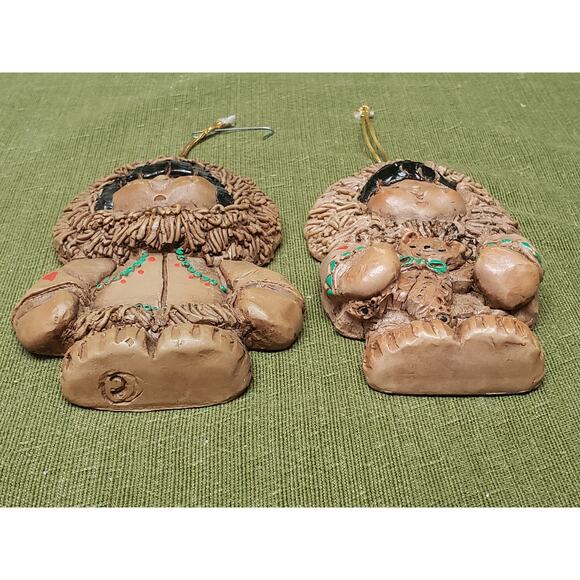 Vintage Child Eskimoppets Handmade & Painted Christmas Ornament Made in Alaska - Picture 2 of 9